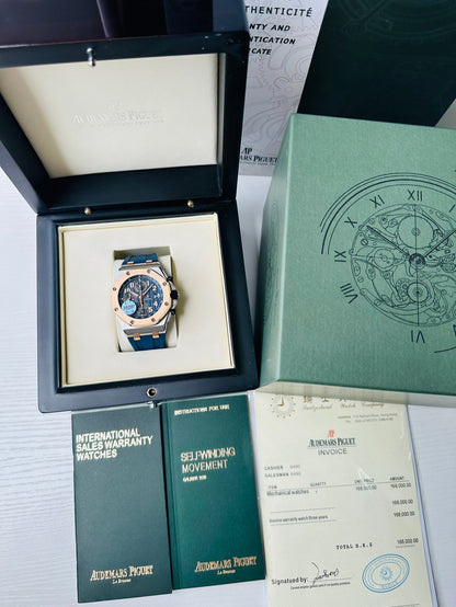 Chronograph - 26471S- Yellow Gold Ceramic Bezel - Blue Rubber - Automatic - 42mm