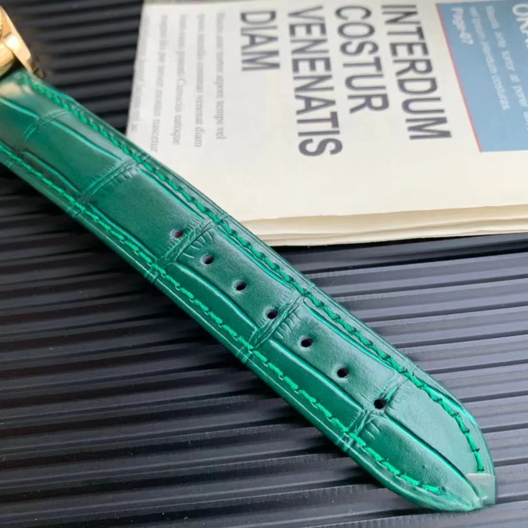 D-date- M118138- Green Yellow gold - Green Leather- Automatic - 40mm