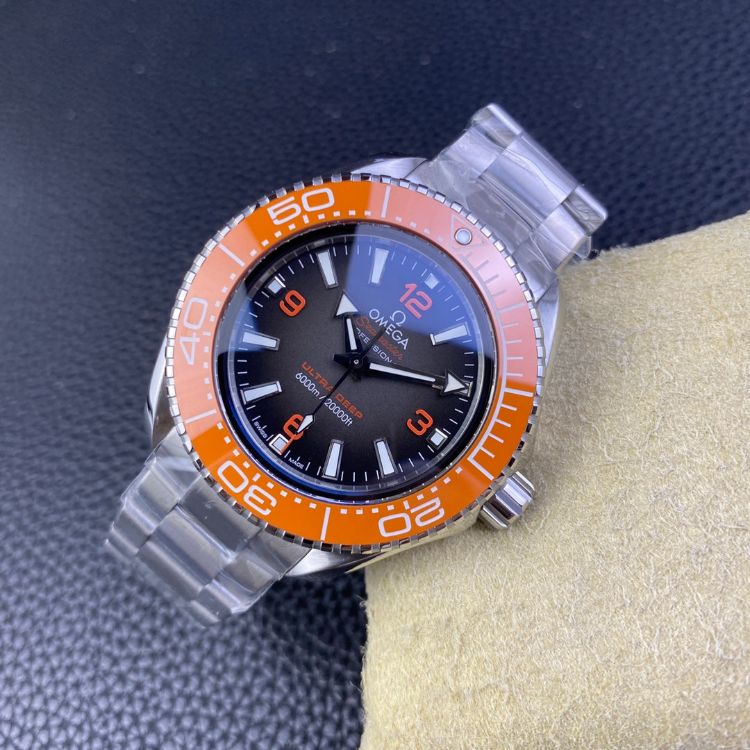 L Size Orange - Silver 904L Steel - Automatic - 45.5mm