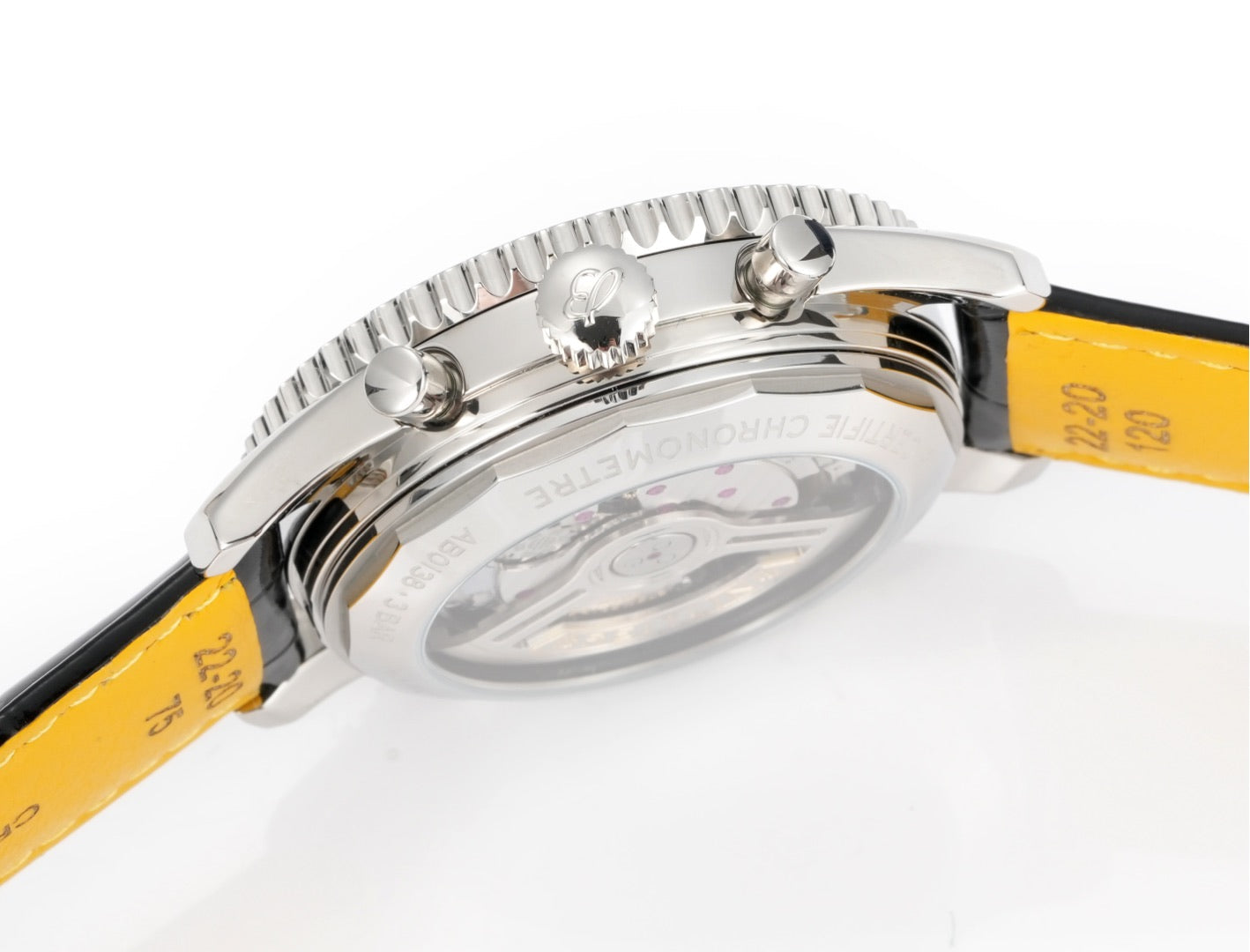 Chronograph - White Ceramic - Grey Black- N-Timer - Brown Leather - Automatic - 43mm