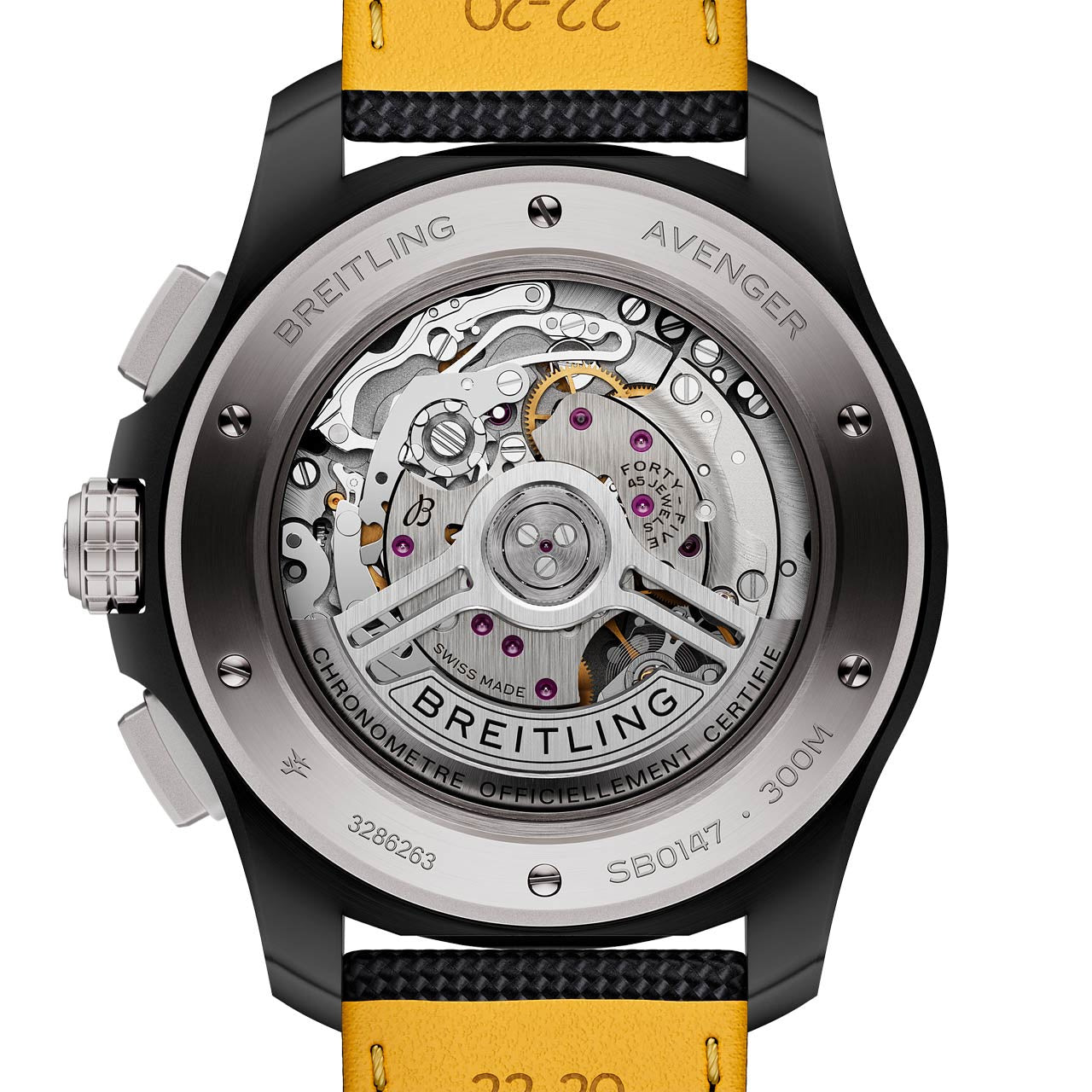 Chronograph - Black Ceramic- Yellow AVG - Black Rubber - Automatic - 43mm