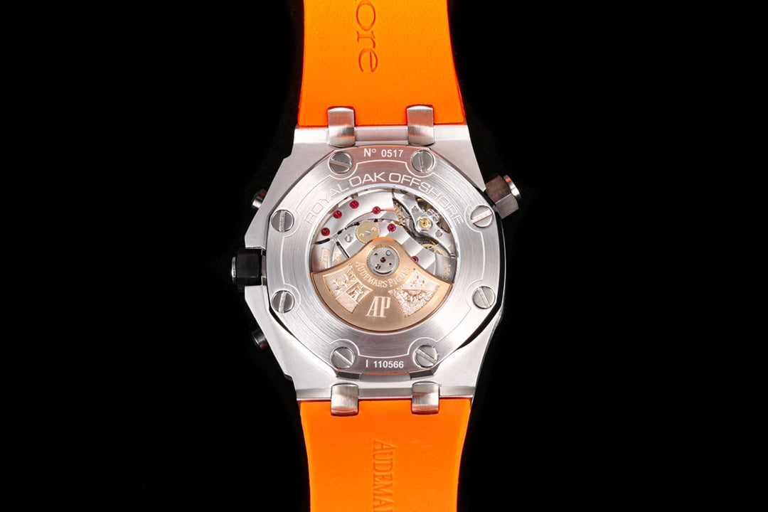 TOP! - 316L Steel - Orange rubber - Automatic - 42mm