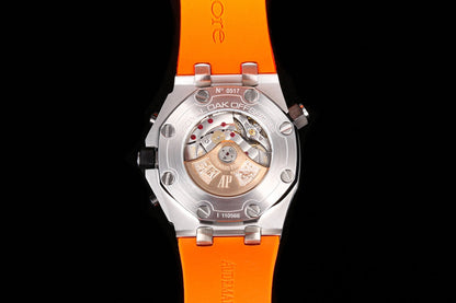 TOP! - 316L Steel - Orange rubber - Automatic - 42mm