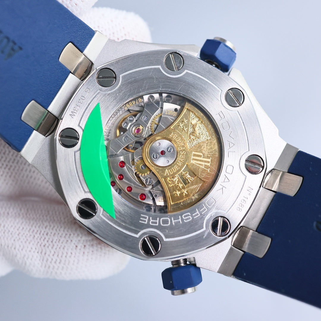 TOP!  - 316L Steel - Blue rubber - Automatic - 42mm