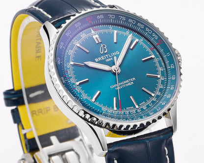 Baby Blue - Black Leather - Automatic - 41mm