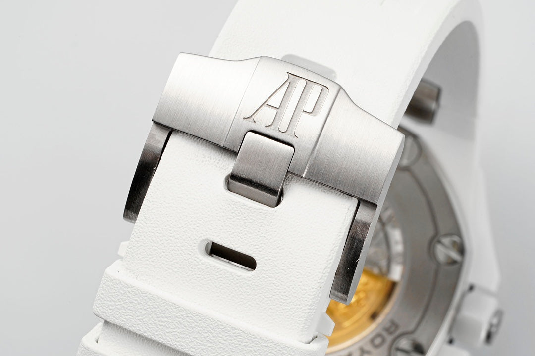 TOP! Ceramic White - White Rubber - Automatic - 42mm