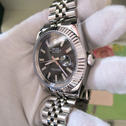 Black Silver Steel - 904L Steel - Automatic- 41mm