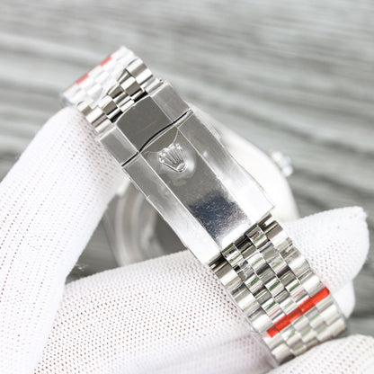 C-Factory - Green -Smooth bezel- Silver 904L Steel- Automatic - 41mm