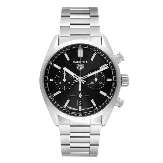 Black - Silver 904L Steel - Chronograph -Quartz - 42mm