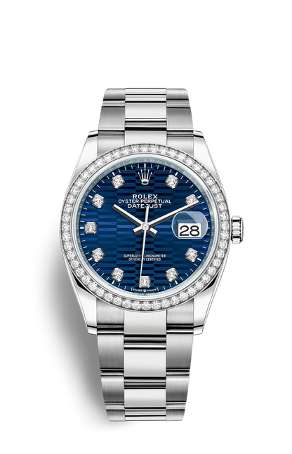 DATE-Steel,-white gold and diamonds- Automatic-36mm Watch